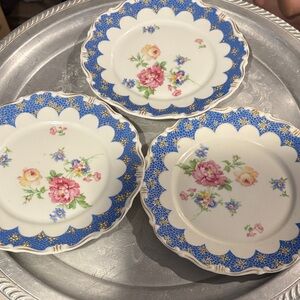 VINTAGE KUNST KRONACH BAVARIA GERMANY AL-KA FLORENZ 3 8” plates